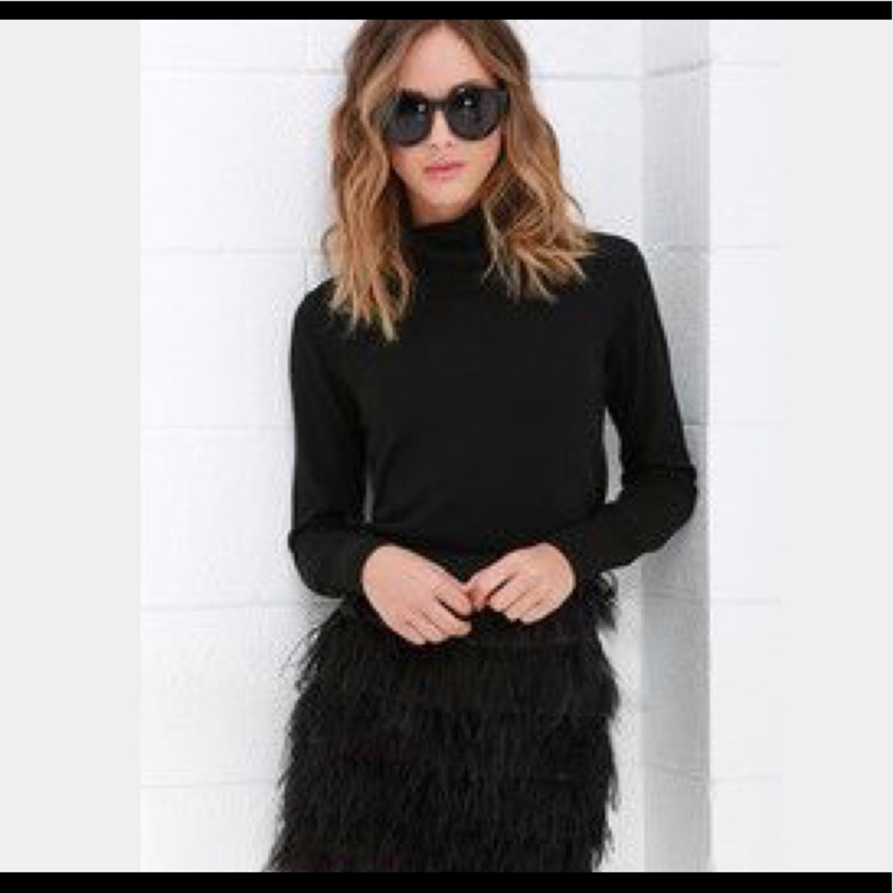 Black mini skirt